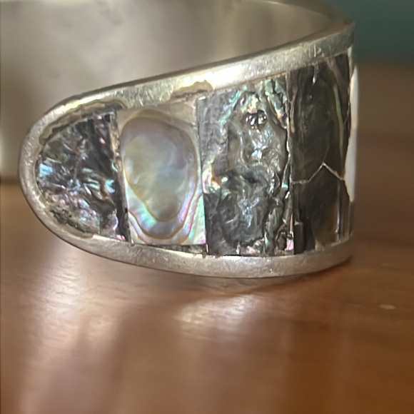 Vintage Mexican Alpaca Cuff Bracelet - Picture 5 of 11